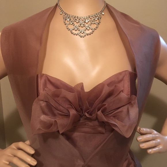 Vintage 1960s silk organza cocktail dress. - Picture 5 of 8
